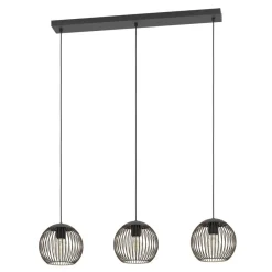 Hanglampen-EGLO Almanzora Hanglamp - E27 - 90 cm - Staal - Zwart/Koper