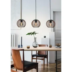 Hanglampen-EGLO Almanzora Hanglamp - E27 - 90 cm - Staal - Zwart/Koper