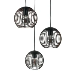EGLO Almanzora Hanglamp - E27 - Ø 46.5 cm - Staal - Zwart/Koper