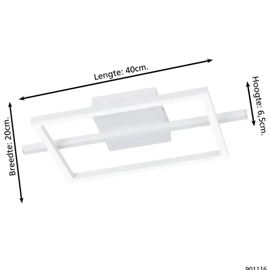EGLO Amandolo Plafondlamp - LED - 40 cm - Wit - Instelbaar RGB
