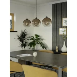 EGLO Ariscani 1 Hanglamp - E27 - 76,5 cm - Koperglas - Zwart