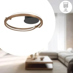 EGLO Ariscani 1 Hanglamp - E27 - Ø 42,5cm-Koperglas - Zwart