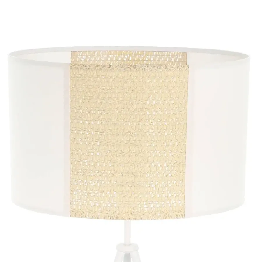 Staande Lampen-EGLO Arnhem Staande lamp - E27 - Papier/Staal - Wit/Bruin