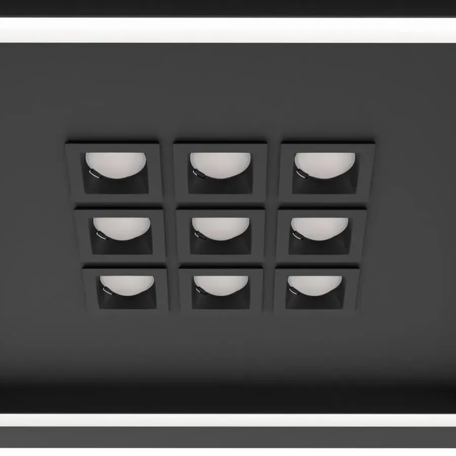 EGLO Balazote Plafonnière - LED - Kunststof - Zwart/Wit