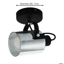 Spots-EGLO Berregas Spot - E27 - Rookglas - Zwart