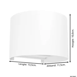 Wandlampen-EGLO Calpino 3 Wandlamp - LED - IP54 - Binnen/- Wit