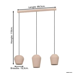 Hanglampen-EGLO Cambaito Hanglamp - E27 - 89,5 cm - Zand