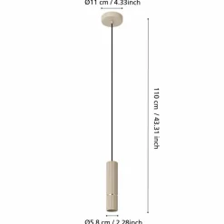 EGLO Caminia Hanglamp - GU10 - Ø 6 cm - Zandkleur/Beige/Goud