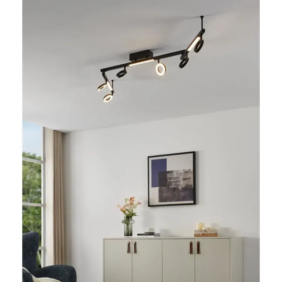 EGLO Cardillio 1 Opbouwspot - LED - 158 cm - Zwart