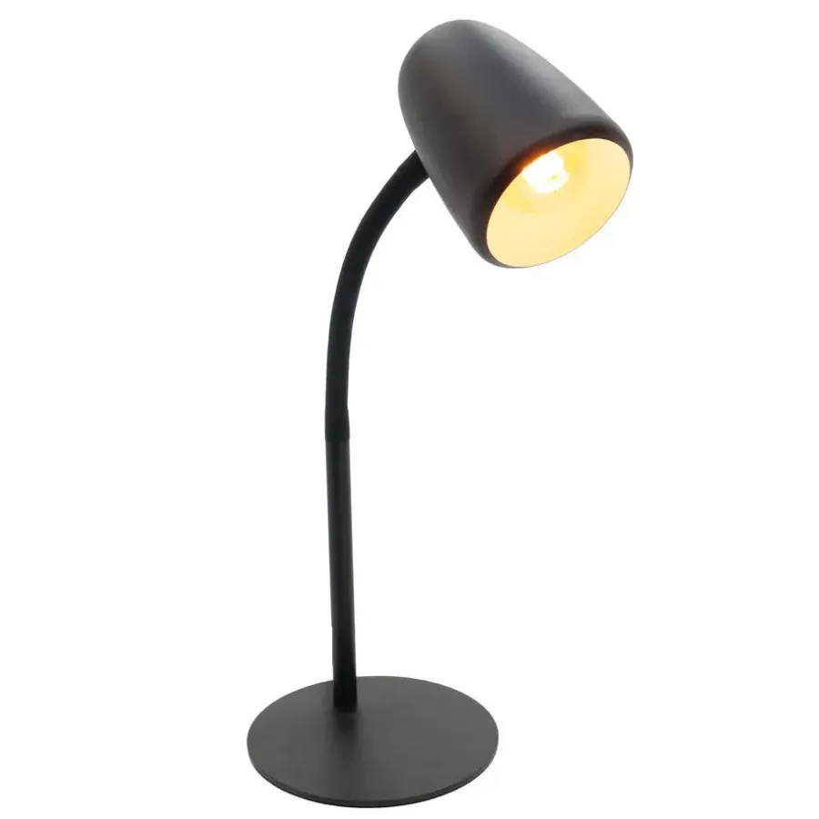 Bureaulampen|Bureaulampen-EGLO Carlo Tafellamp - Bureaulamp - E14 - 46 cm - Zwart - Kantelbaar