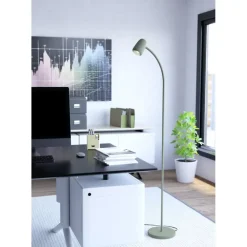 Staande Lampen-EGLO Carlo Vloerlamp - E14 - 170 cm - Groen - Kantelbaar