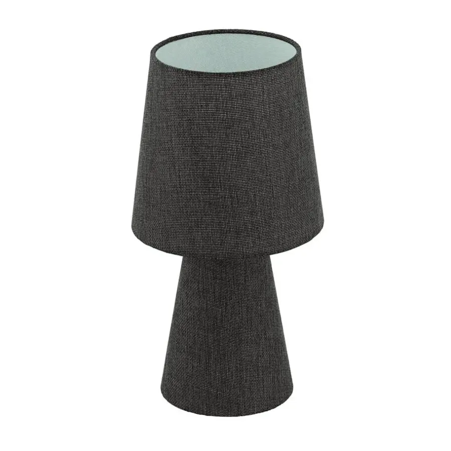 EGLO Carpara Tafellamp - E14 - H 34 cm - Textiel/Linnen - Wit/Bruin