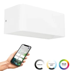 Wandlampen-EGLO connect.z Sania-Z Wandlamp - 20 cm - Wit - RGB - Zigbee