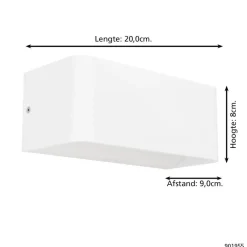 Wandlampen-EGLO connect.z Sania-Z Wandlamp - 20 cm - Wit - RGB - Zigbee