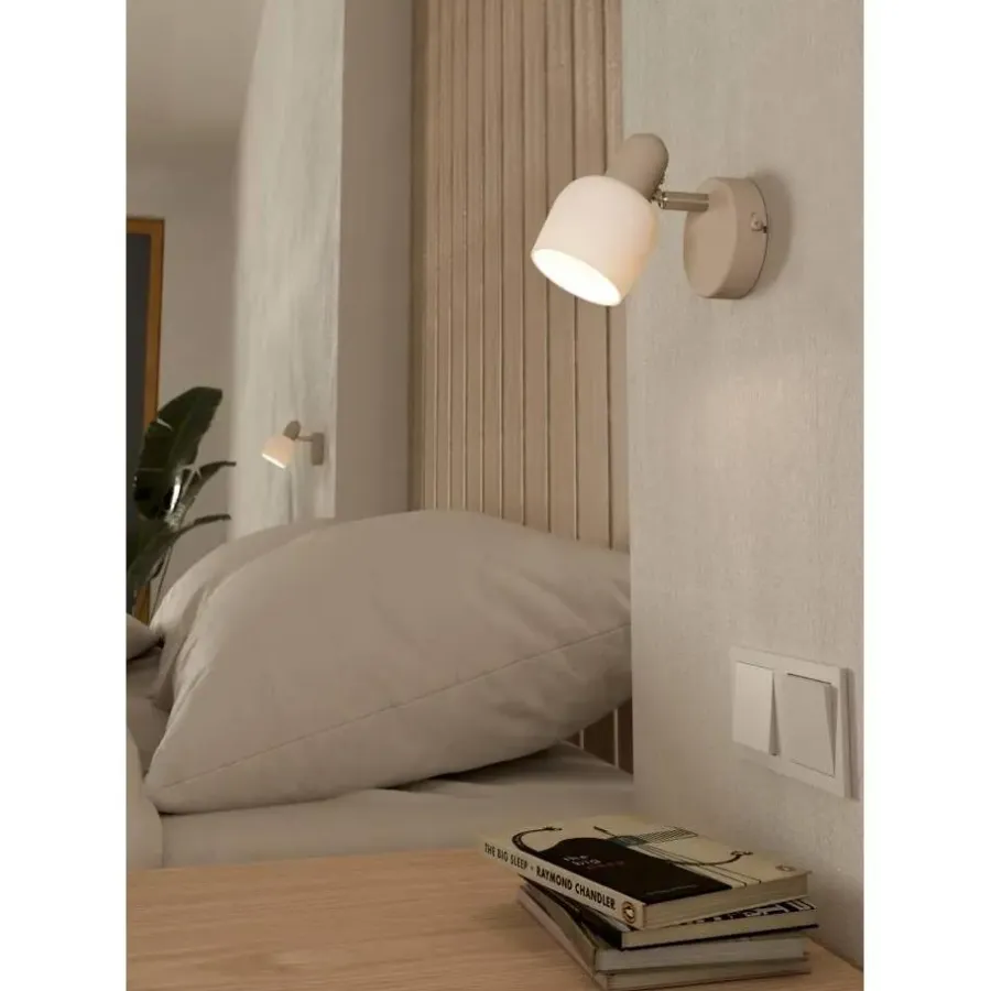 Spots-EGLO Corato Spot - E14 - 15.5 cm - Wit/Beige - Glas