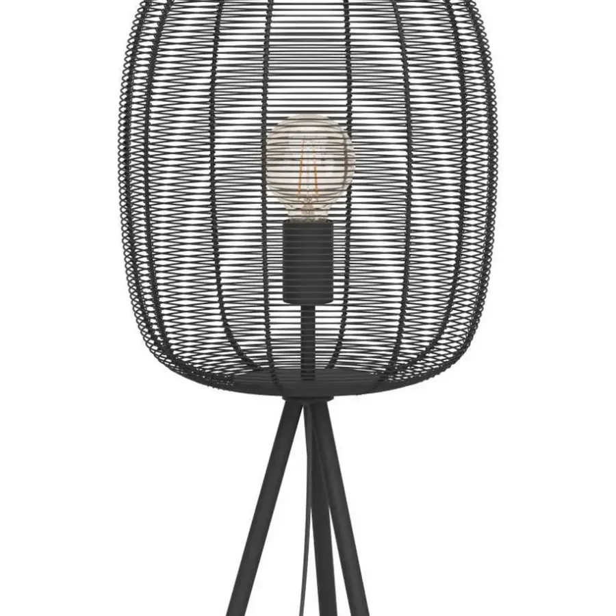 Staande Lampen-EGLO Derwen Vloerlamp - E27 - Metaal - Zwart
