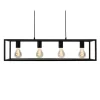 EGLO Eldrick Hanglamp - 4xE27 - 85 cm - industrieel - Staal - Zwart