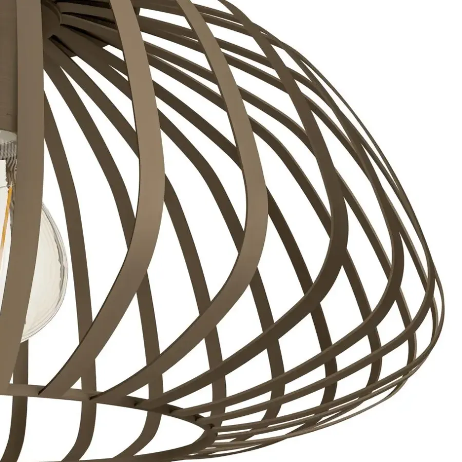 Plafondlampen-EGLO Espinal Plafondlamp - E27 - Ø 38.5 cm - Brons - Staal