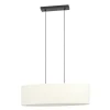 Hanglampen-EGLO Febres Hanglamp - E27 - teddy stof - Zwart/Wit