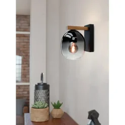 EGLO Filago Wandlamp - E27 - Bruin, zwart