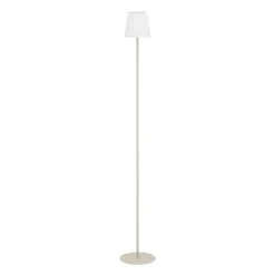 Staande Lampen-EGLO Fiorana Vloerlamp - E14 - Hoogte 140,5 cm - Zandkleur/Wit