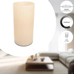 EGLO Geo Tafellamp - E14 - 20 cm - Zandkleur/Beige