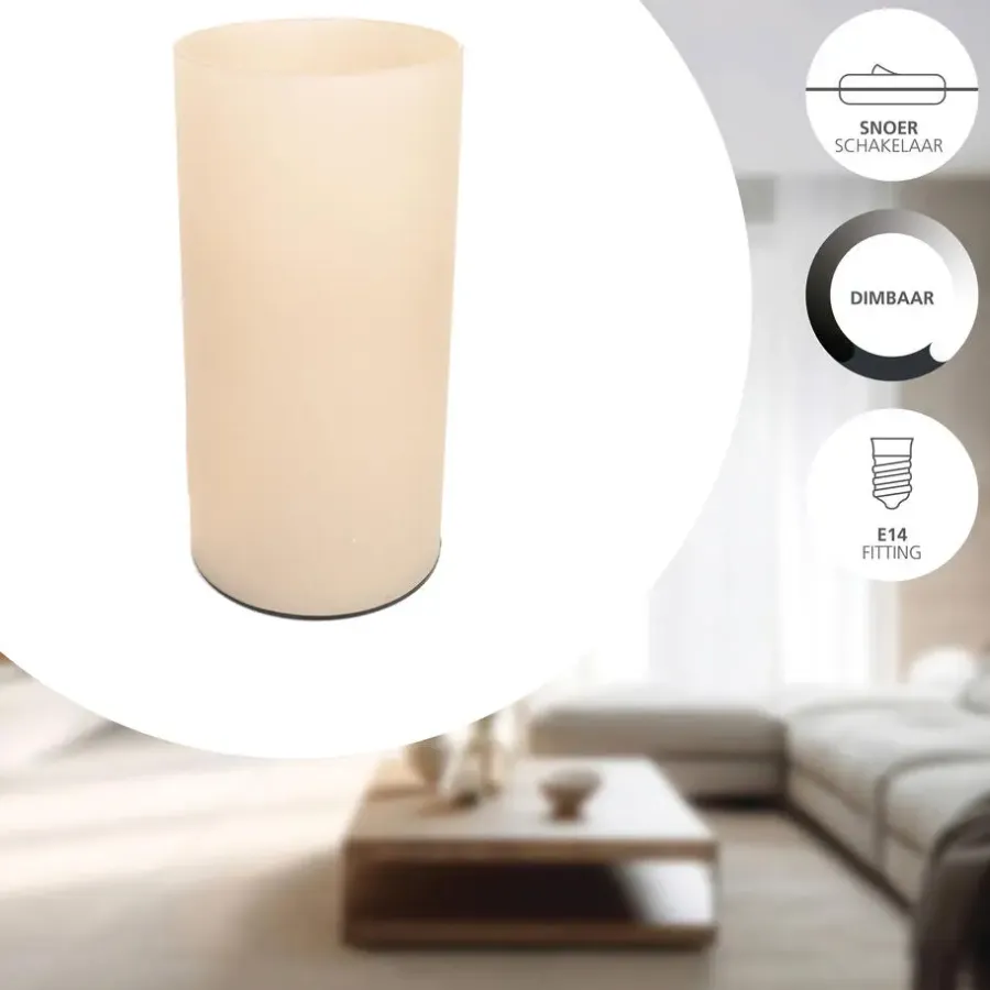 EGLO Geo Tafellamp - E14 - 20 cm - Zandkleur/Beige