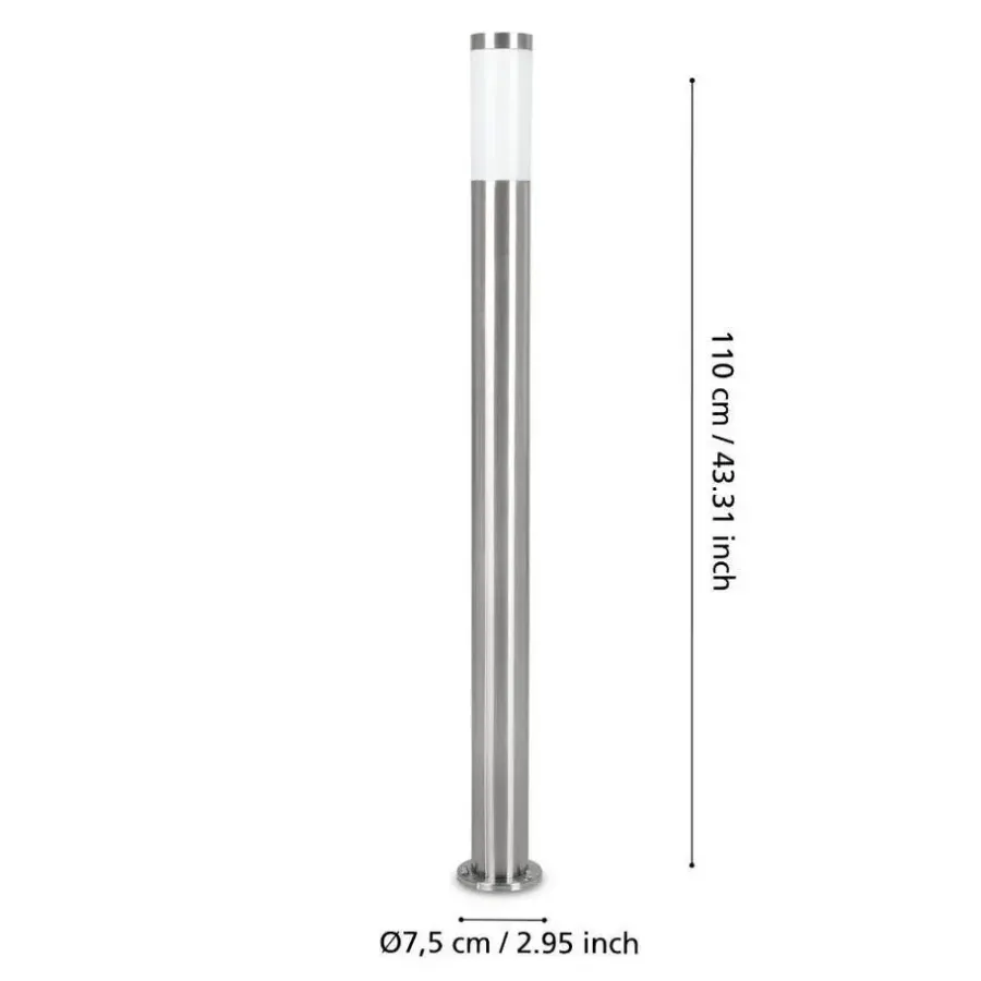 Staande Lampen-EGLO Helsinki Sokkellamp - Staande lamp - - E27 - 7.5 cm - RVS