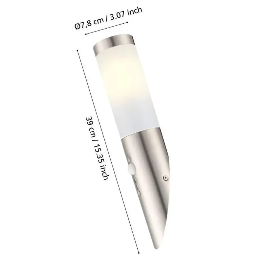 Wandlampen-EGLO Helsinki Wandlamp - E27 - 7.5 cm - RVS