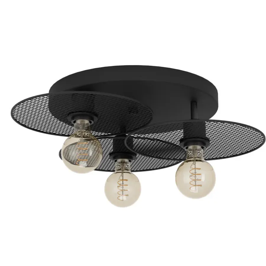 EGLO Ikeston Plafondlamp - E27 - Ø 53 cm - Zwart - Staal