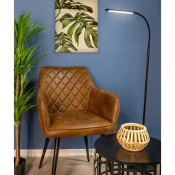 Staande Lampen-EGLO Laroa Vloerlamp - LED - 130 cm - Zwart