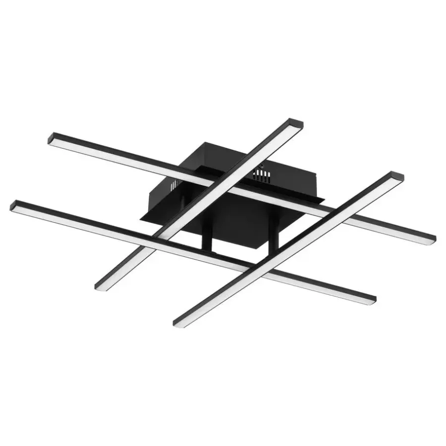 EGLO Lasana 3 Wandlamp/Plafondlamp - LED - 50 cm - Zwart/Wit