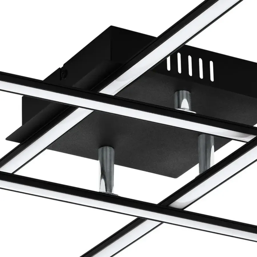 EGLO Lasana 3 Wandlamp/Plafondlamp - LED - 50 cm - Zwart/Wit