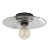 EGLO Lintmill Plafondlamp - Wandlamp - E27 - Ø 30 cm - Zwart/Grijs
