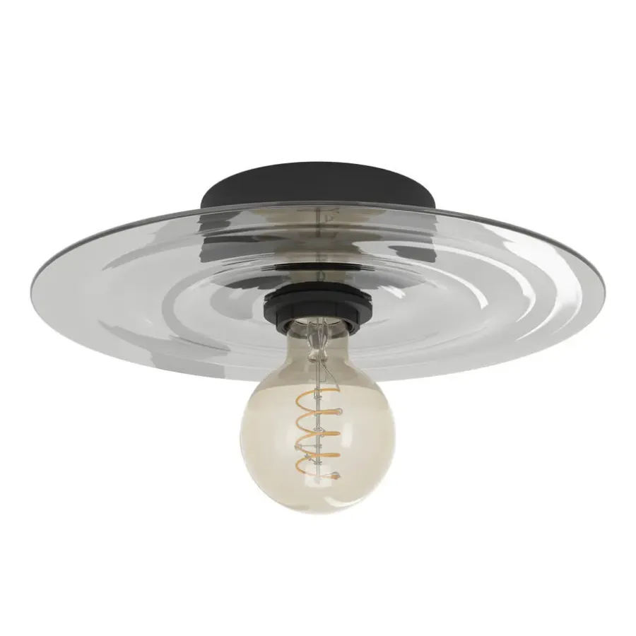 EGLO Lintmill Plafondlamp - Wandlamp - E27 - Ø 30 cm - Zwart/Grijs