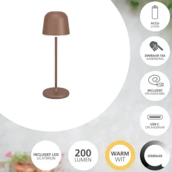 Tafellampen-EGLO Mannera Tafellamp - 34 cm - Oplaadbaar (tot 38 uur licht)