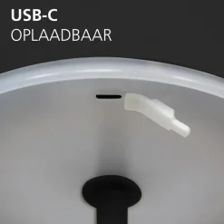 EGLO Mannera-L Staande lamp - USB-C - H 140 cm - Zwart