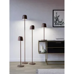 Staande Lampen-EGLO Mannera-L Staande lamp - USB-C - H 140 cm - Roestbruin