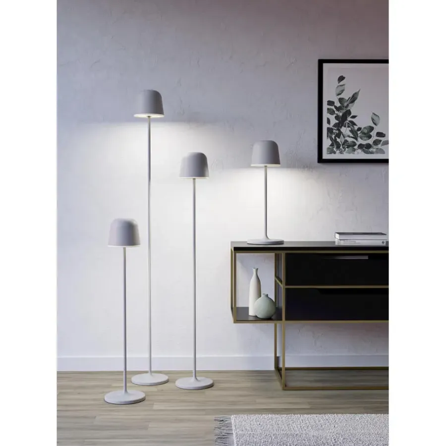Staande Lampen-EGLO Mannera-L Staande lamp - USB-C - H 140 cm - Grijs