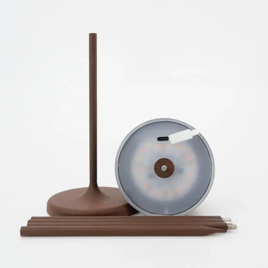 Tafellampen-EGLO Mannera-S Tafellamp/Priklamp - USB-C - H 20 cm - Roestbruin