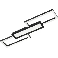 Plafondlampen-EGLO Monirote Plafonnière - LED - 78 cm - Zwart