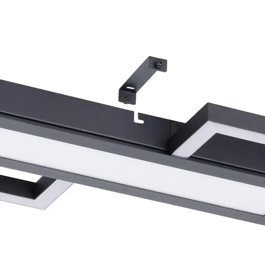 Plafondlampen-EGLO Monirote Plafonnière - LED - 78 cm - Zwart