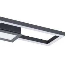 Plafondlampen-EGLO Monirote Plafonnière - LED - 78 cm - Zwart