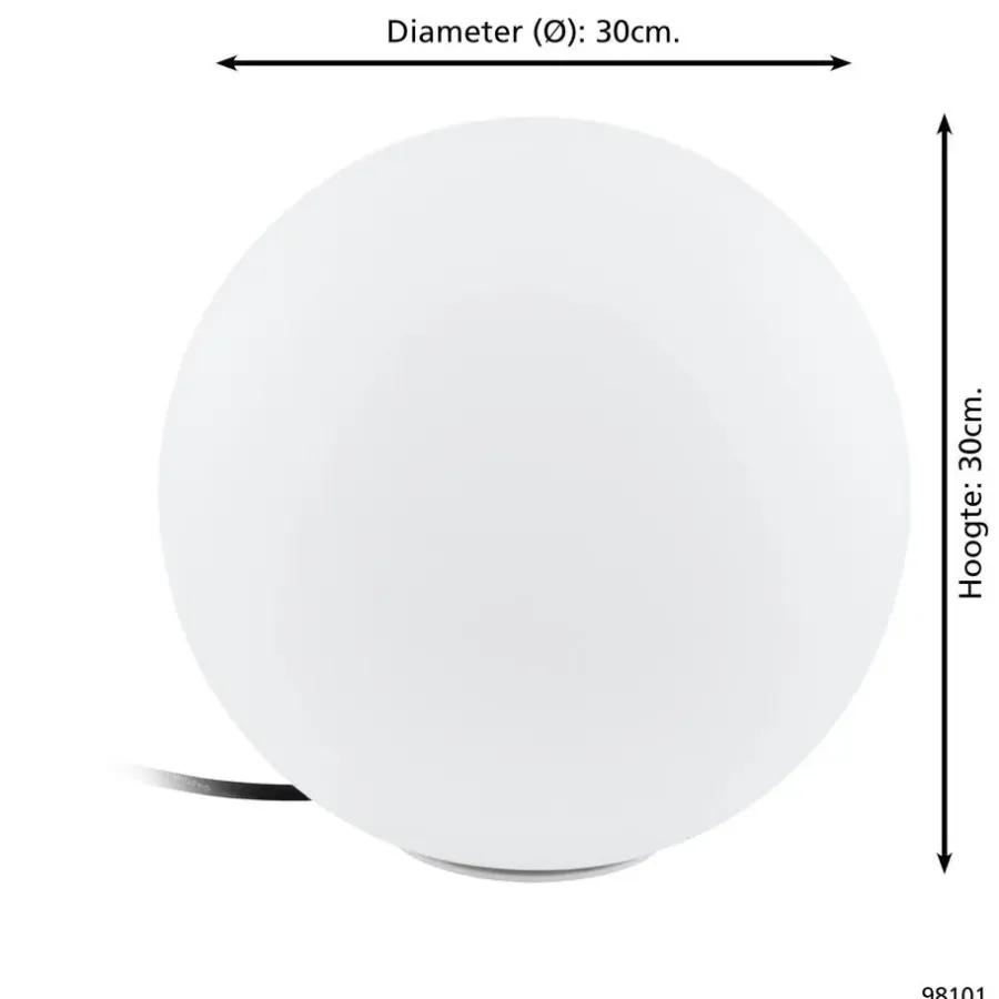EGLO Monterolo Staande lamp - E27 - 30 cm - Wit