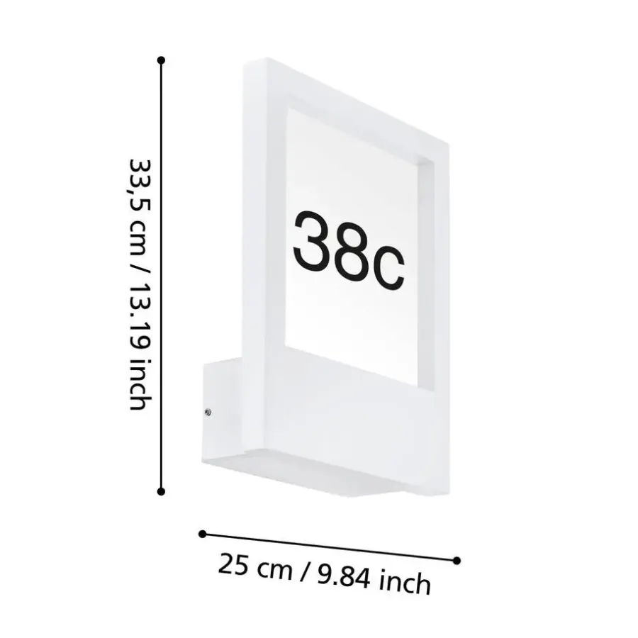 EGLO Monteros Wandlamp - E27 - Aluminium/Kunststof/Glas - Wit