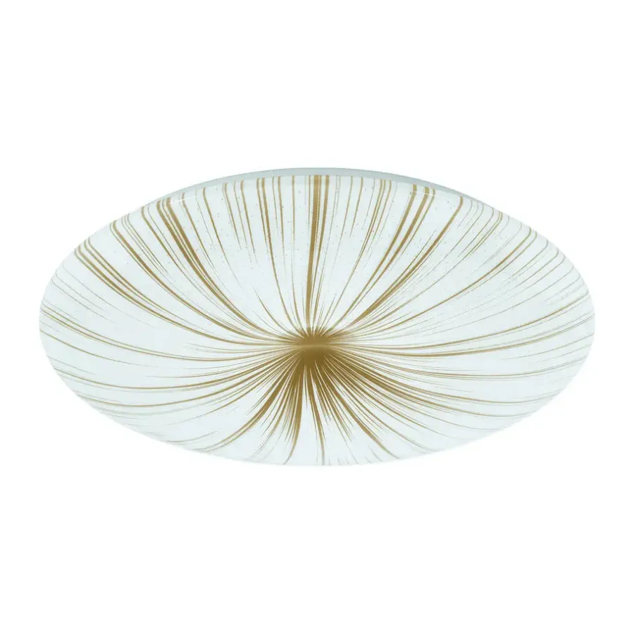 Plafondlampen-EGLO Nieves 1 Plafond- en Wandlamp - LED - Ø 51 cm - Wit/Goud