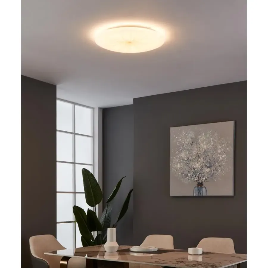 Plafondlampen-EGLO Nieves 1 Plafond- en Wandlamp - LED - Ø 51 cm - Wit/Goud