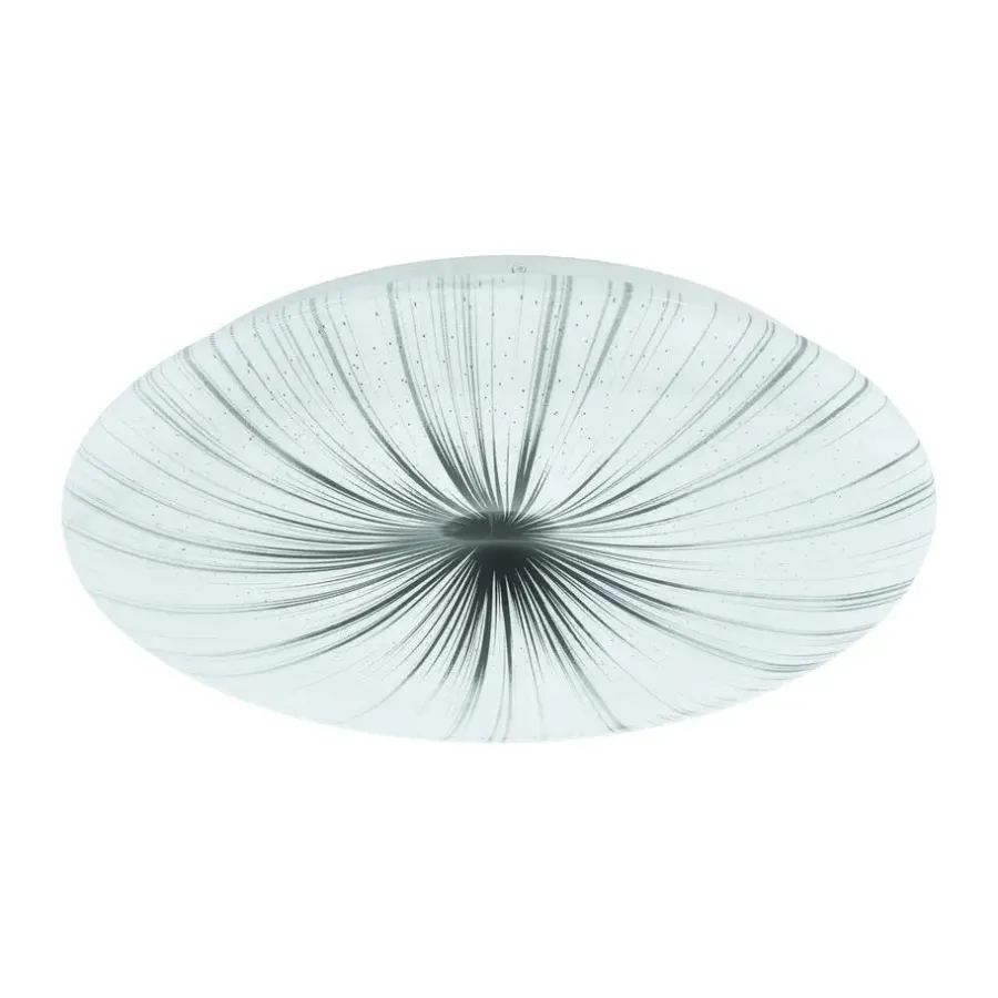 EGLO Nieves Wandlamp/Plafondlamp - LED - Ø 41 cm - Wit/Zilver