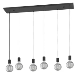 Hanglampen-EGLO Nogalte hanglamp - E27 - 130 cm - Rechthoek - Zwart