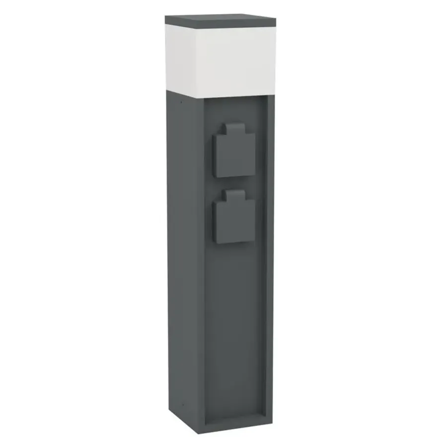 EGLO Park5 Stopcontact Zuil Buiten - E27 - 50 cm - Antraciet/Wit